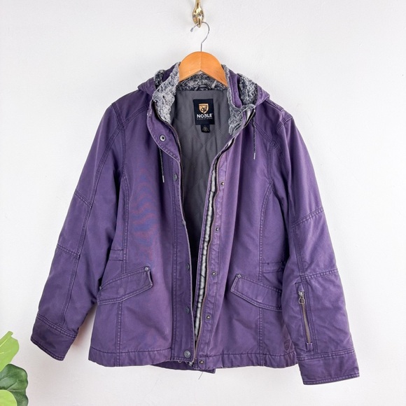 Noble Equestrian Stable Ready Purple Canvas Jacket Sz L - Picture 4 of 16